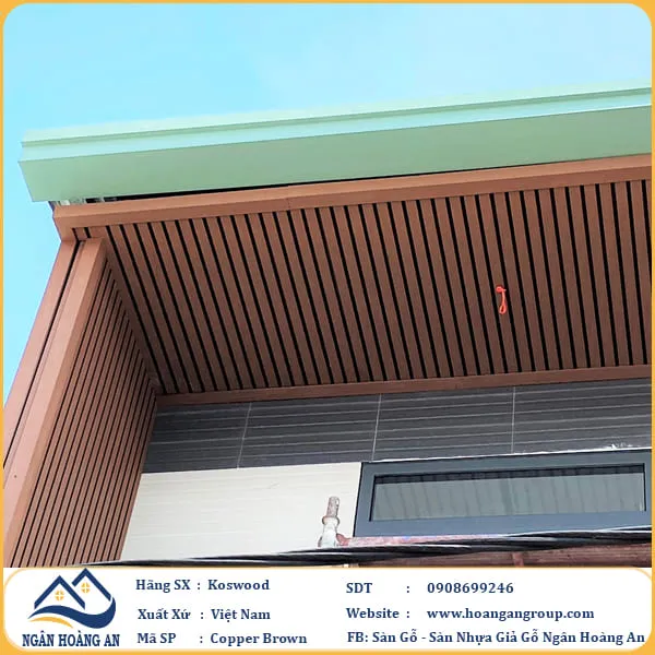 Tấm Ốp Lam Sóng Ngoài Trời Kosmos KW4S219X28 Copper Brown 2.2m