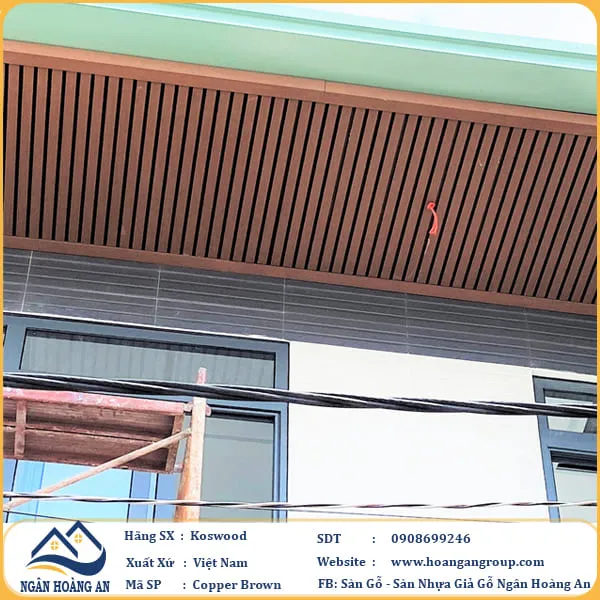 Tấm Ốp Lam Sóng Ngoài Trời Kosmos KW4S219X28 Copper Brown 2.2m