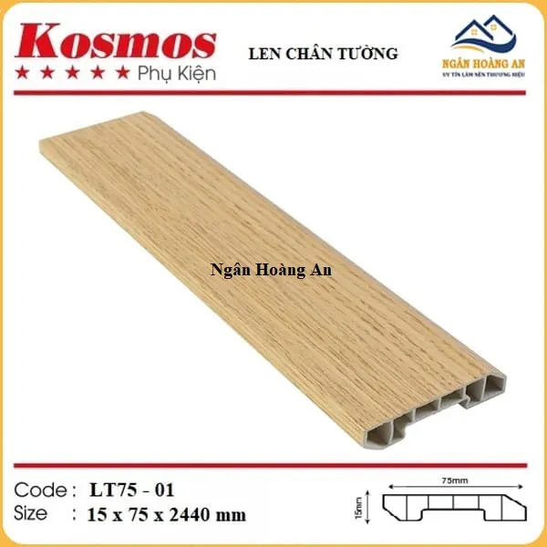 Phào Chỉ Len Chân Tường Lam Sóng Nano Kosmos LT75