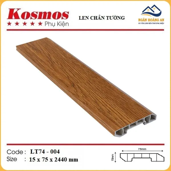 Phào Chỉ Len Chân Tường Lam Sóng Nano Kosmos LT75