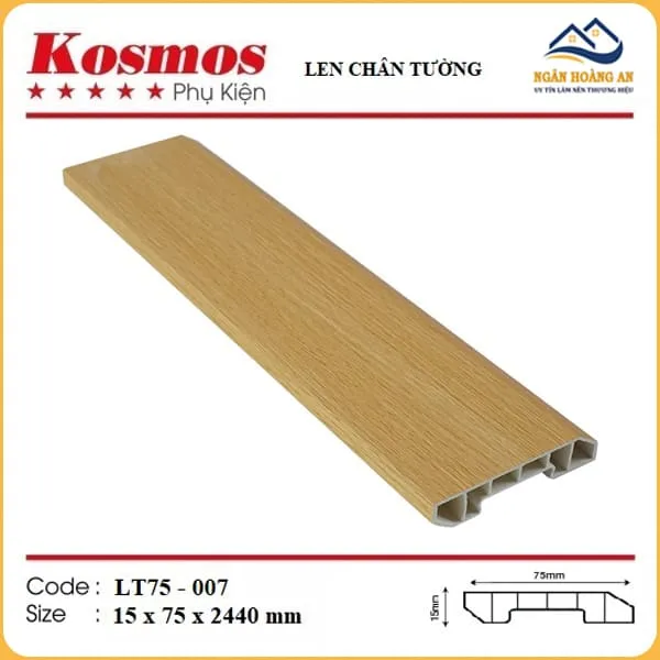 Phào Chỉ Len Chân Tường Lam Sóng Nano Kosmos LT75