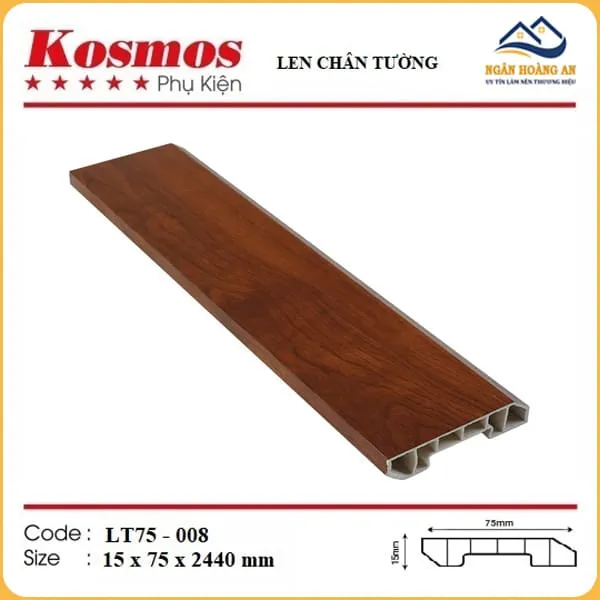 Phào Chỉ Len Chân Tường Lam Sóng Nano Kosmos LT75