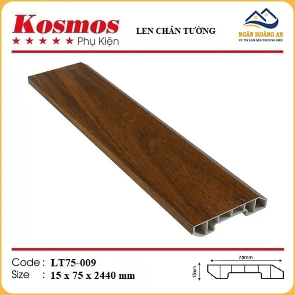 Phào Chỉ Len Chân Tường Lam Sóng Nano Kosmos LT75