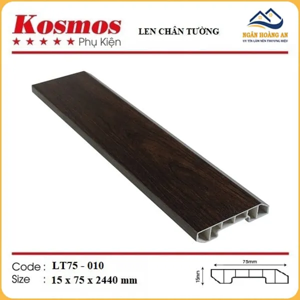 Phào Chỉ Len Chân Tường Lam Sóng Nano Kosmos LT75