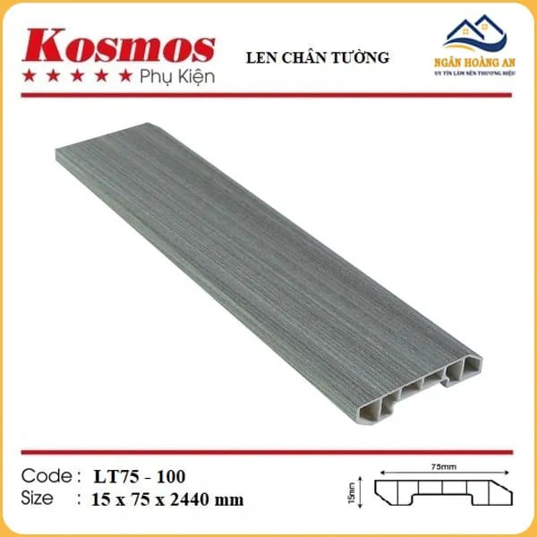Phào Chỉ Len Chân Tường Lam Sóng Nano Kosmos LT75