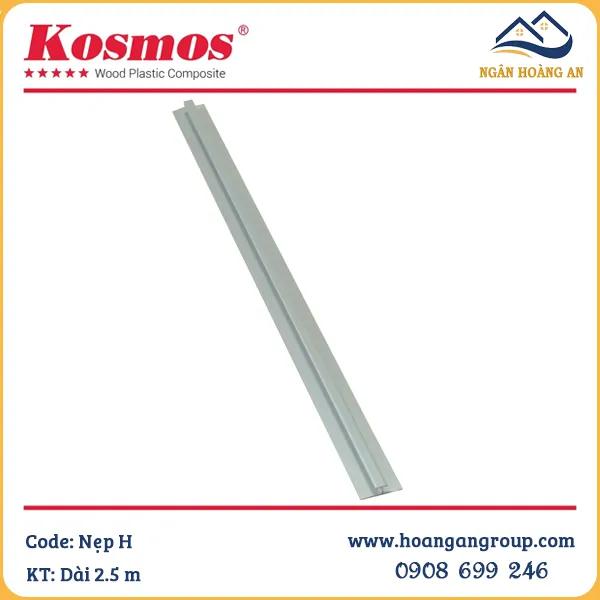 Phụ Kiện Nẹp Nhôm Tấm Ốp PVC Giả Vân Đá Kosmos Màu Bạc