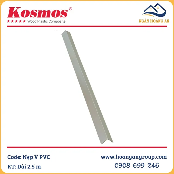 Phụ Kiện Nẹp Nhôm Tấm Ốp PVC Giả Vân Đá Kosmos Màu Bạc