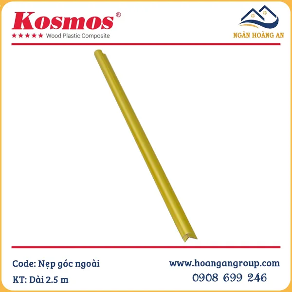 Phụ Kiện Nẹp Nhôm Tấm Ốp PVC Giả Vân Đá Kosmos Màu Vàng