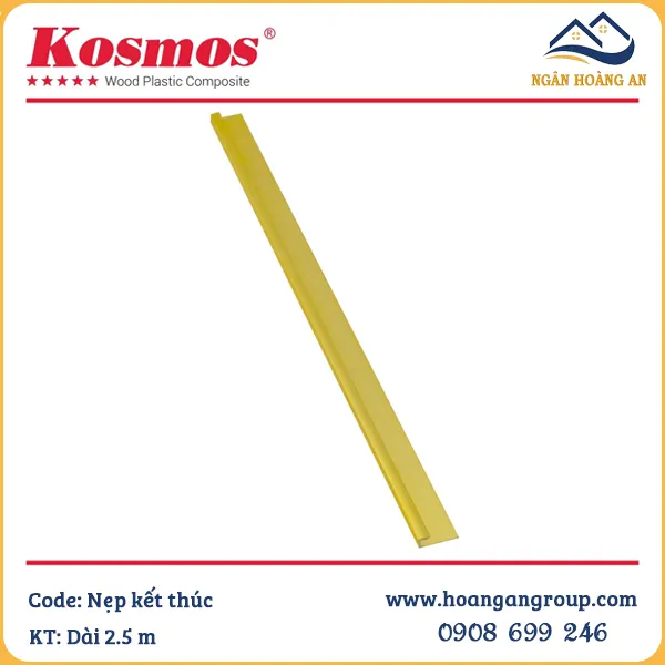 Phụ Kiện Nẹp Nhôm Tấm Ốp PVC Giả Vân Đá Kosmos Màu Vàng