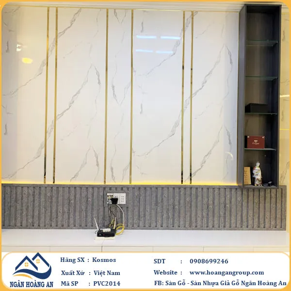 Ốp Tường PVC Giả Đá Kosmos PVC2014 Dày 2.8mm