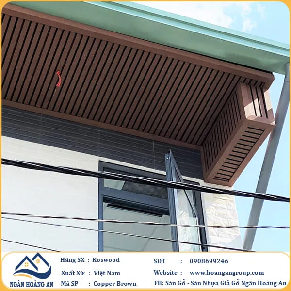 Tấm Ốp Lam Sóng Ngoài Trời Kosmos KW4S219X28 Copper Brown 2.2m