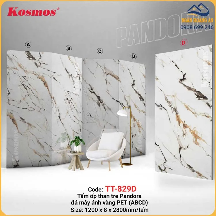 Tấm Ốp Sợi Than Tre Pandora Kosmos TT-829