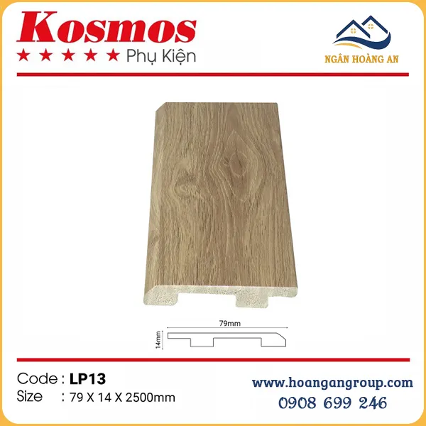 Len Chân Tường Nhựa PVC Giả Gỗ Kosmos Cao 79mm