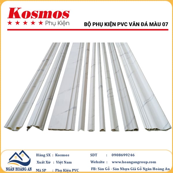 Phào Thắt Lưng PVC Vân Đá Kosmos TLVD50