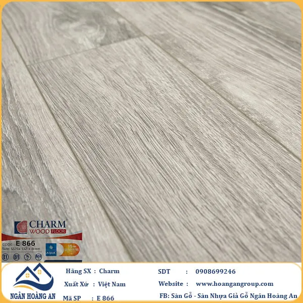 Sàn Gỗ Công Nghiệp Charm Wood E866 Dày 8mm