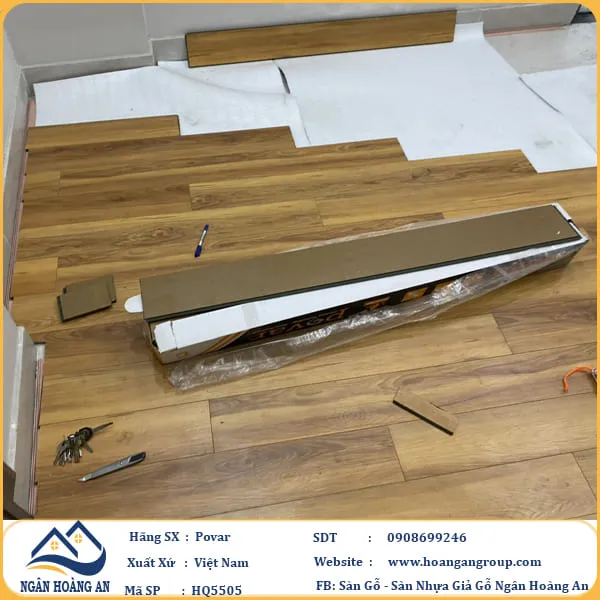 Sàn Gỗ Công Nghiệp Povar HQ5505 Dày 8mm