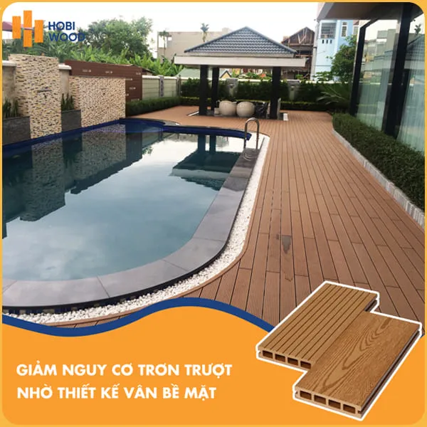  Sàn Gỗ Nhựa Ngoài Trời Hobi Wood Lỗ Vuông HB 140 V25-VG Vibrant Yellow