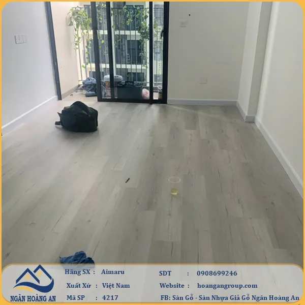 Sàn Nhựa Giả Gỗ Hèm Khóa Aimaru 4217