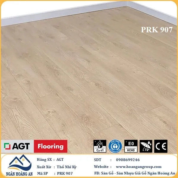 Sàn Gỗ Công Nghiệp AGT Effect PRK907 12mm