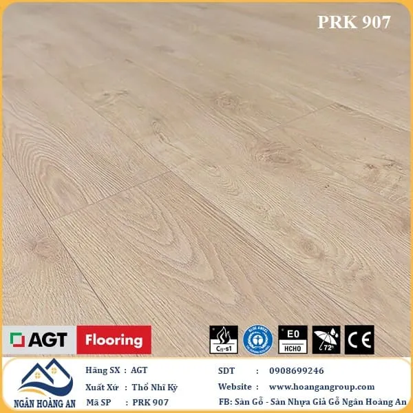 Sàn Gỗ Công Nghiệp AGT Effect PRK907 12mm