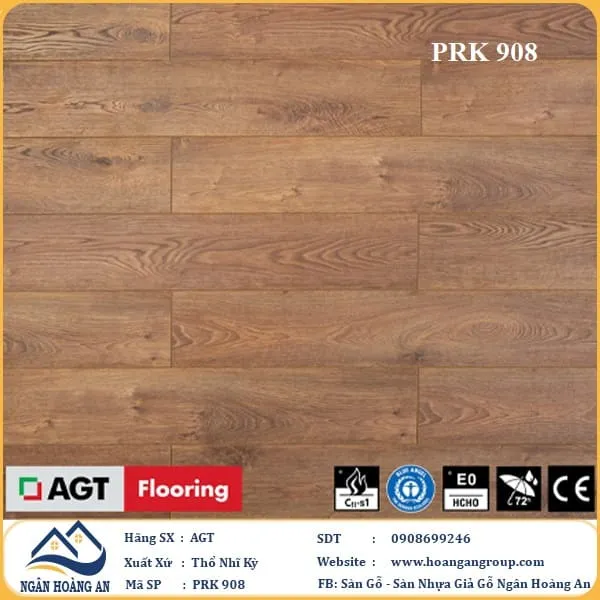 Sàn Gỗ Công Nghiệp AGT Effect PRK908 12mm