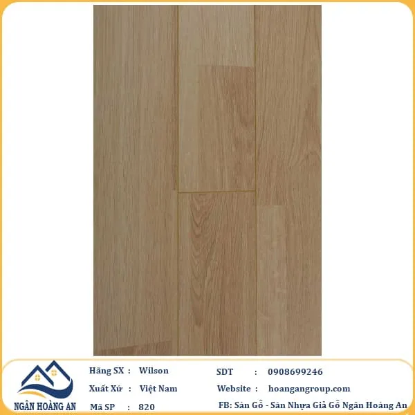 Sàn Gỗ Công Nghiệp Wilson 820 12mm