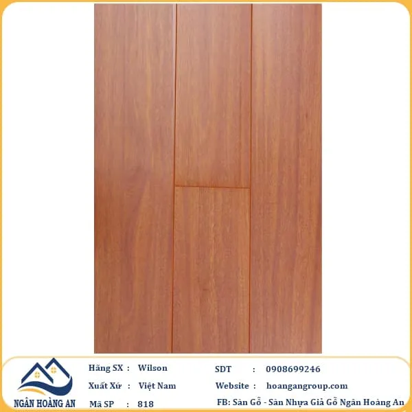 Sàn Gỗ Công Nghiệp Wilson 818 12mm