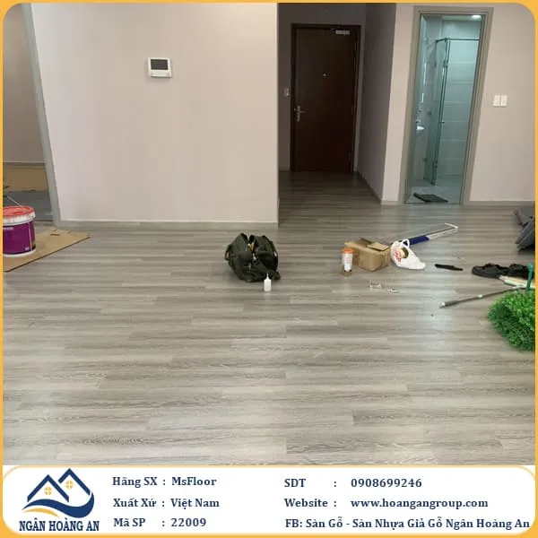 Sàn Nhựa Giả Gỗ Dán Keo MsFloor 22009 Dày 2mm