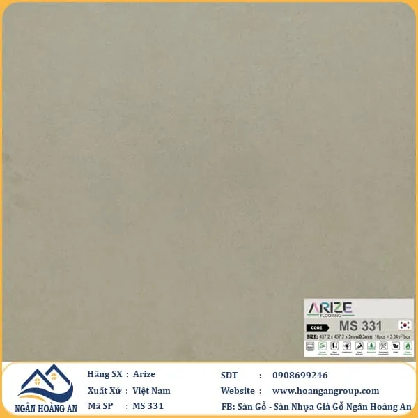 Sàn Nhựa Dán Keo Giả Vân Đá Arize 3mm MS331