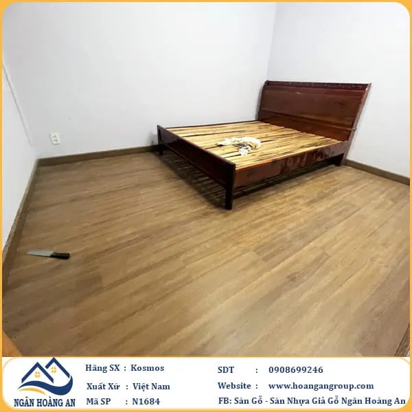 Sàn Nhựa Hèm Khoá Kosmos N1684 4mm
