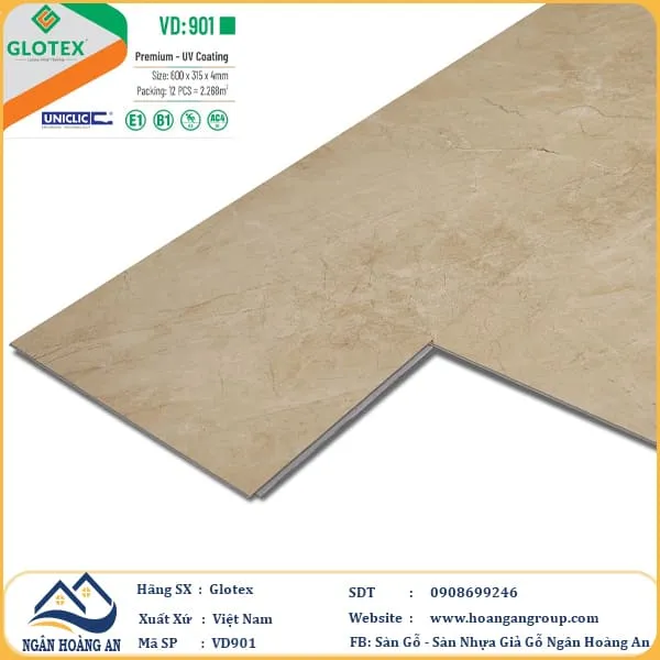 Sàn Nhựa Giả Bê Tông, Giả Vân Đá Glotex VD901