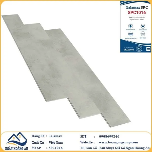 Sàn Nhựa Giả Bê Tông Galamax SPC1016