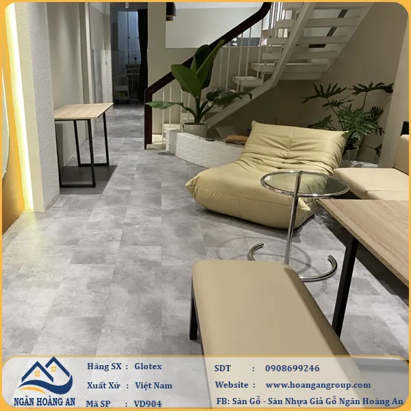 Sàn Nhựa Giả Bê Tông, Giả Vân Đá Glotex VD904
