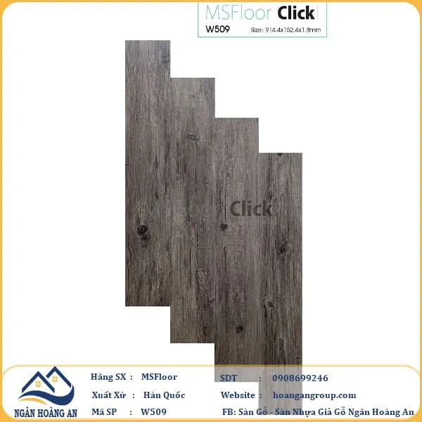 Sàn Nhựa Giả Gỗ Bóc Dán MsFloor W509