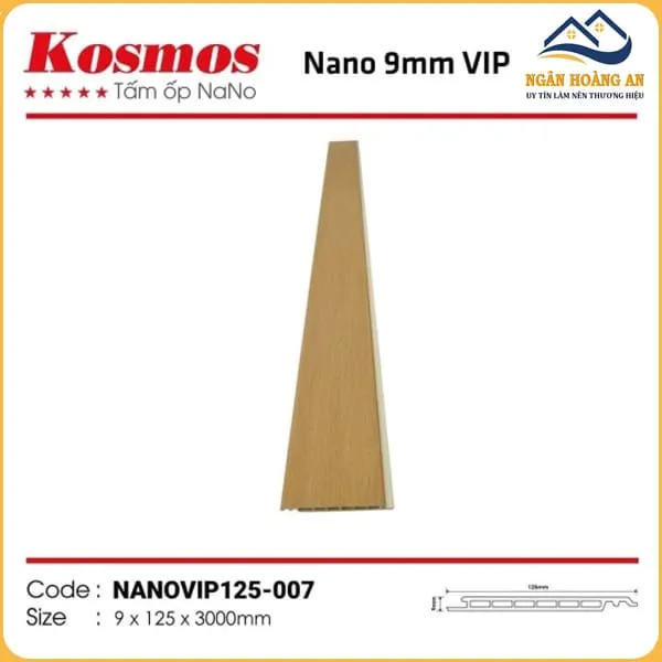 Tấm Nhựa Nano Ốp Tường Ốp Trần Giả Gỗ Kosmos NanoVip125-007