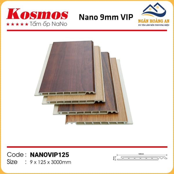 Tấm Nhựa Nano Ốp Tường Ốp Trần Giả Gỗ Kosmos NanoVip125
