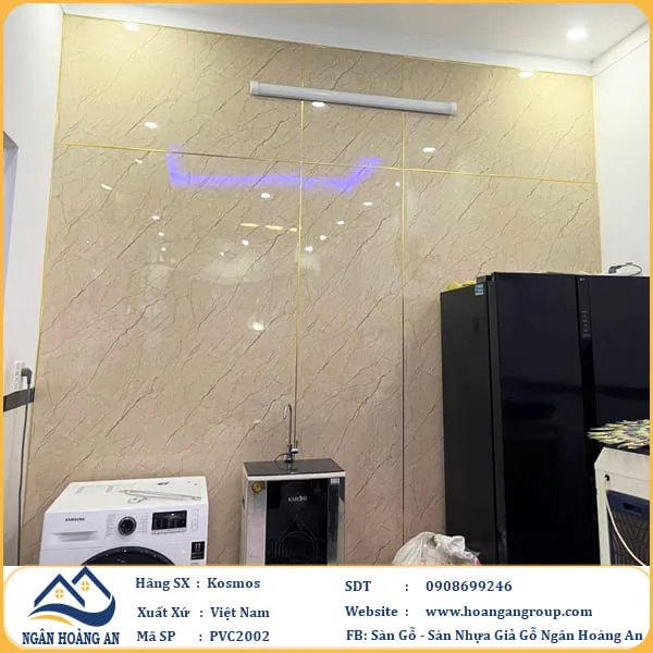 Ốp Tường PVC Giả Đá Kosmos PVC2002 Dày 2.8mm
