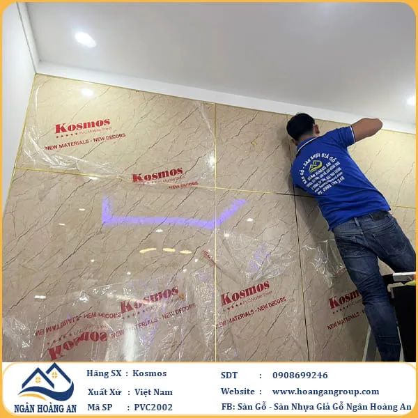 Ốp Tường PVC Giả Đá Kosmos PVC2002 Dày 2.8mm