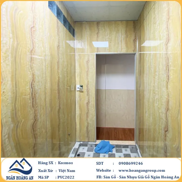 Tấm Nhựa Ốp Tường PVC Giả Vân Đá Kosmos PVC2022 Dày 2.8mm