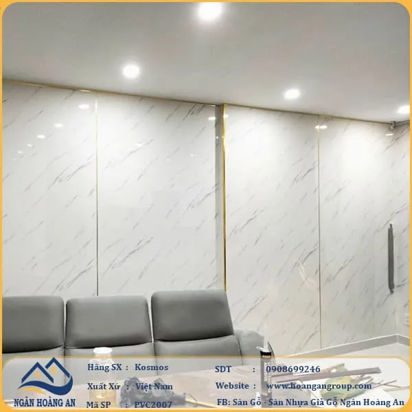 Ốp Tường PVC Giả Đá Kosmos PVC2007 Dày 2.8mm