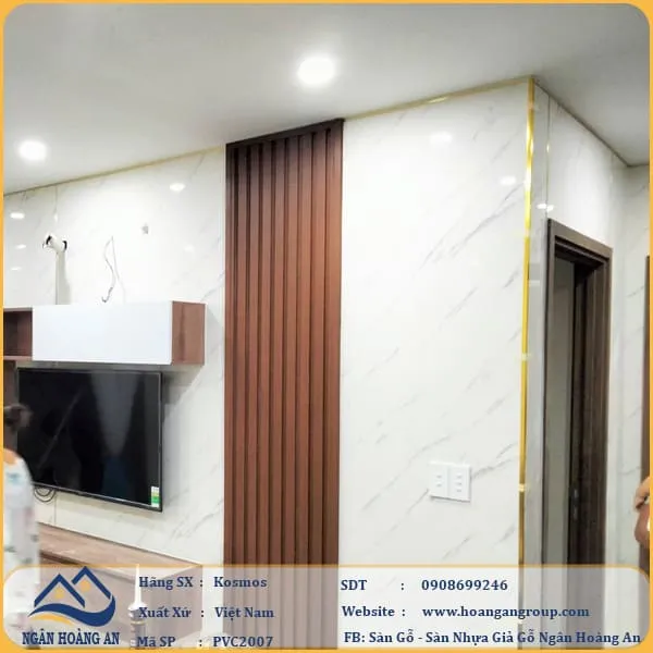 Ốp Tường PVC Giả Đá Kosmos PVC2007 Dày 2.8mm