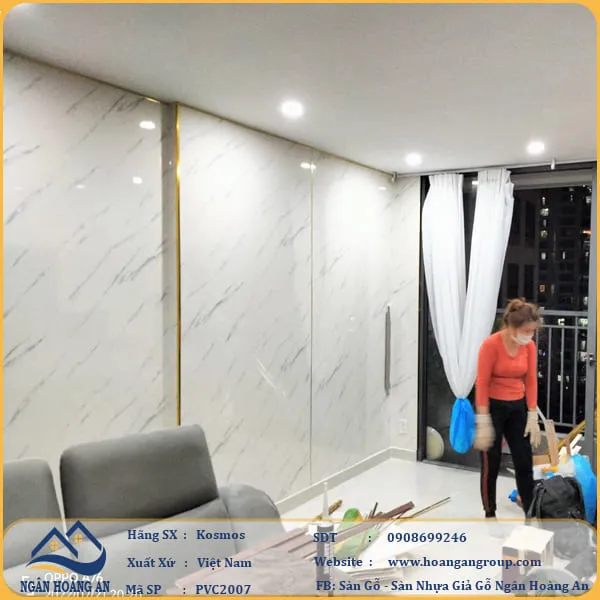 Ốp Tường PVC Giả Đá Kosmos PVC2007 Dày 2.8mm