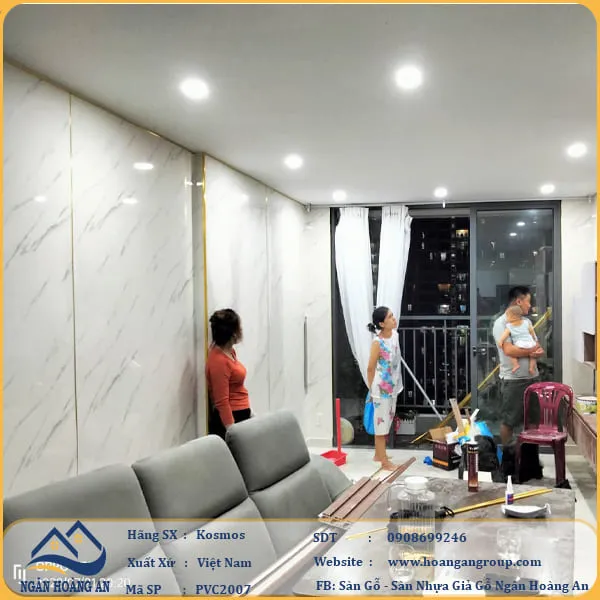 Ốp Tường PVC Giả Đá Kosmos PVC2007 Dày 2.8mm