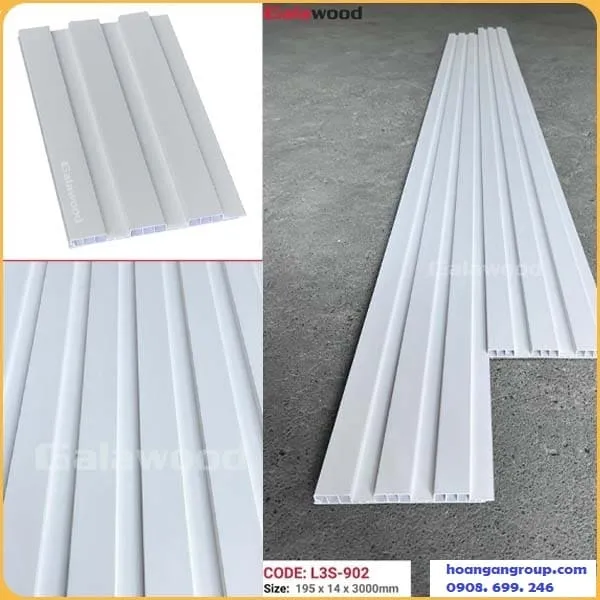 Tấm Ốp Lam Sóng Màu Trắng Galawood L3S-902