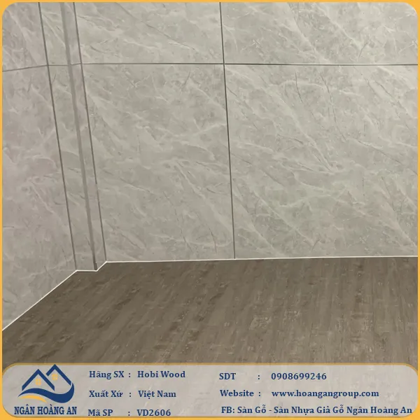 Tấm Nhựa Ốp Tường PVC Giả Đá Hobi Wood VD2606 Dày 2.6mm