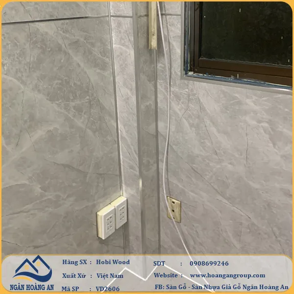 Tấm Nhựa Ốp Tường PVC Giả Đá Hobi Wood VD2606 Dày 2.6mm