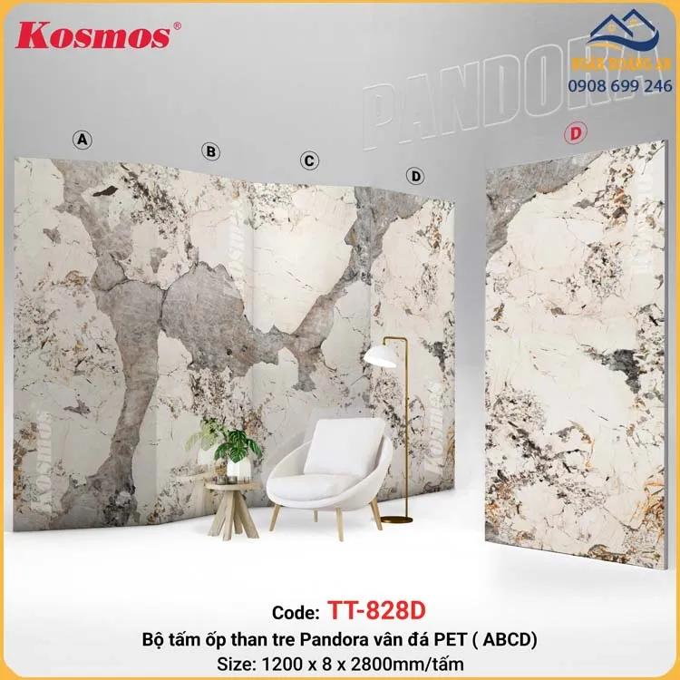 Tấm Ốp Sợi Than Tre Pandora Kosmos TT-828