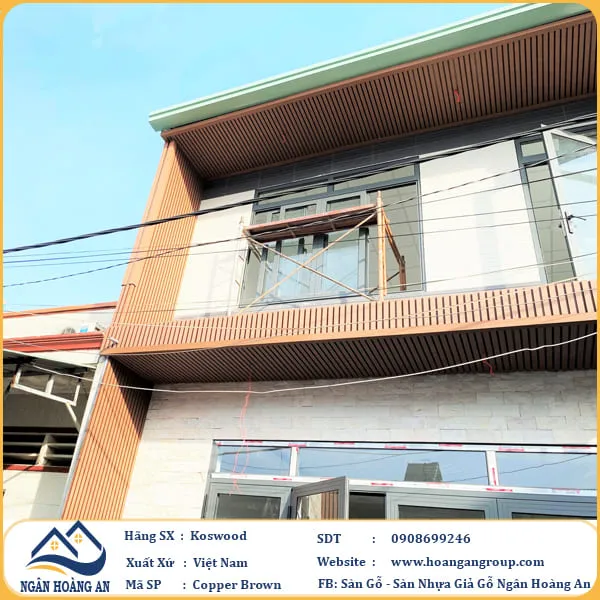 Tấm Ốp Lam Sóng Ngoài Trời Kosmos KW4S219X28 Copper Brown 2.2m