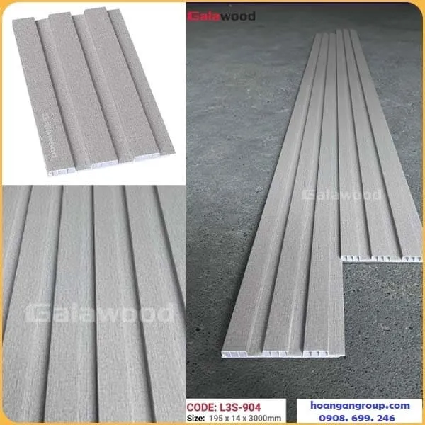 Tấm Ốp Lam Sóng Vân Vải Xám Galawood L3S-904