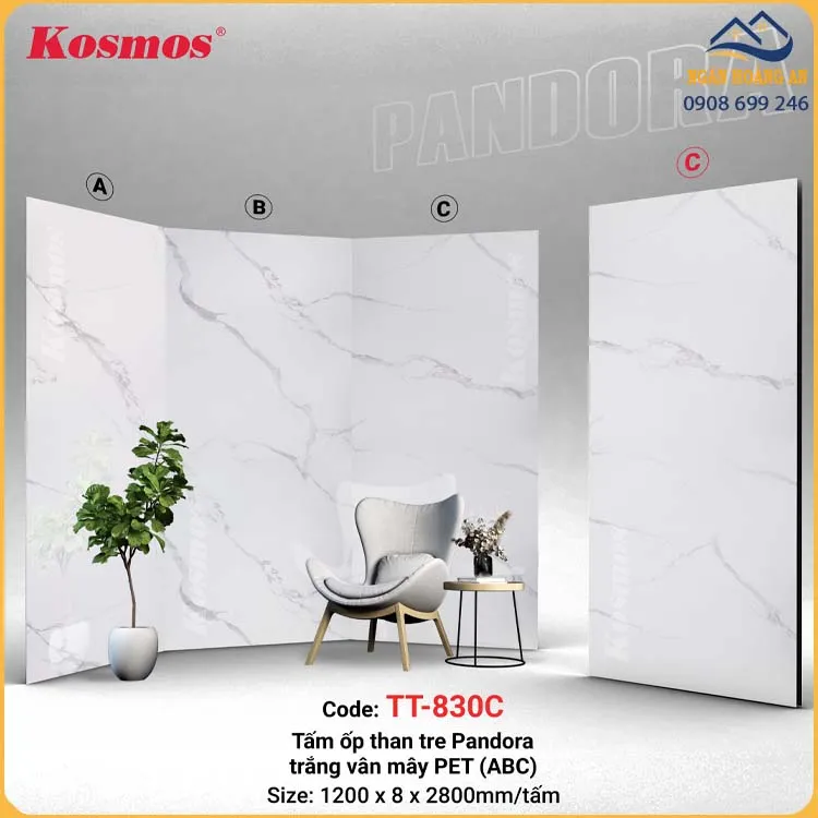 Tấm Ốp Sợi Than Tre Pandora Kosmos TT-830